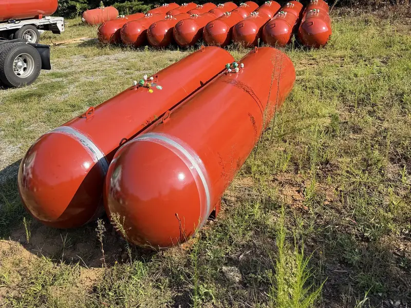 New red propane tanks in stock